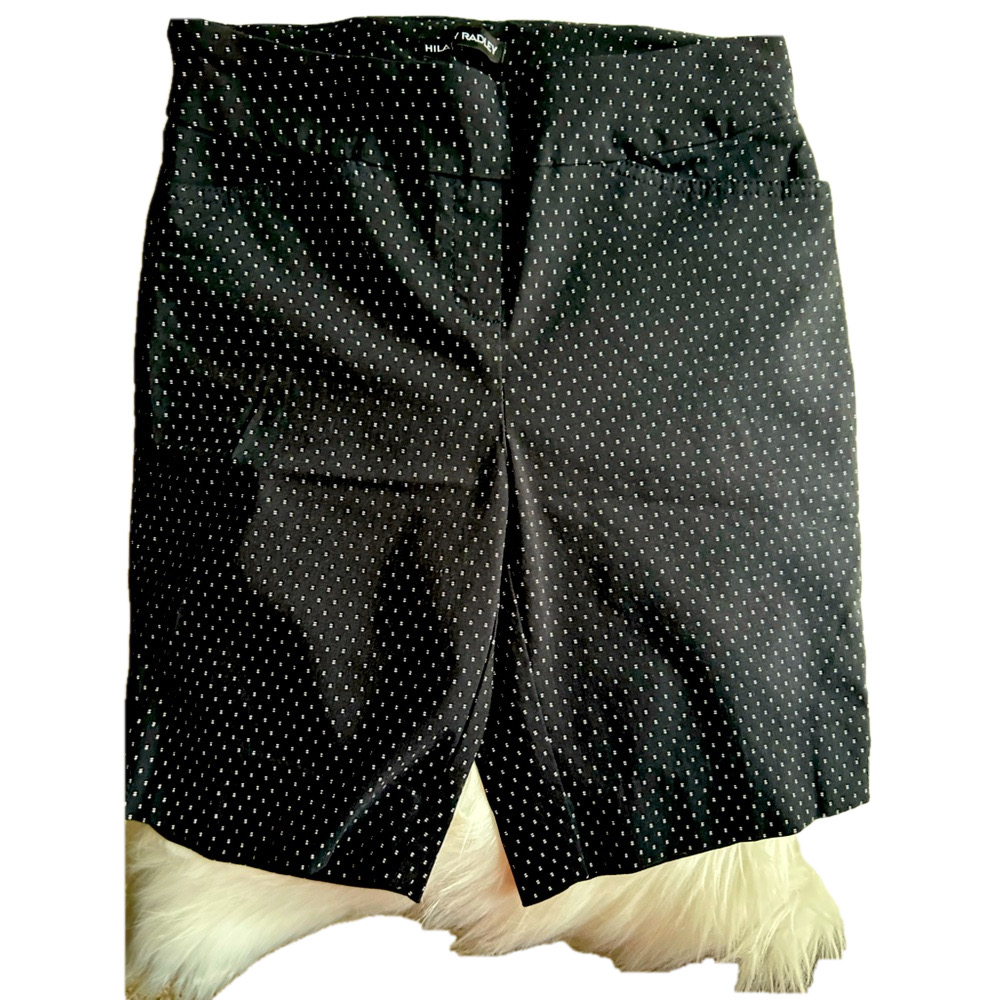 Hilary Radley Black Polka Dot Women's Bermuda Shorts Size S